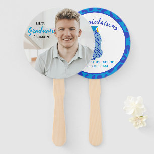 Blue Leopard graduation Our Graduate Set of Fans