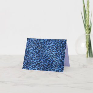 Blue Leopard Note Card