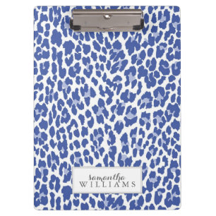 Blue Leopard Pattern Clipboard