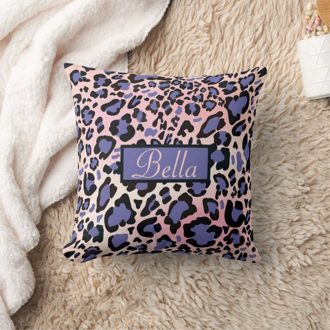 Blue Leopard Pattern  Cushion (Blanket)