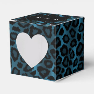 Blue Leopard Pattern Favour Box