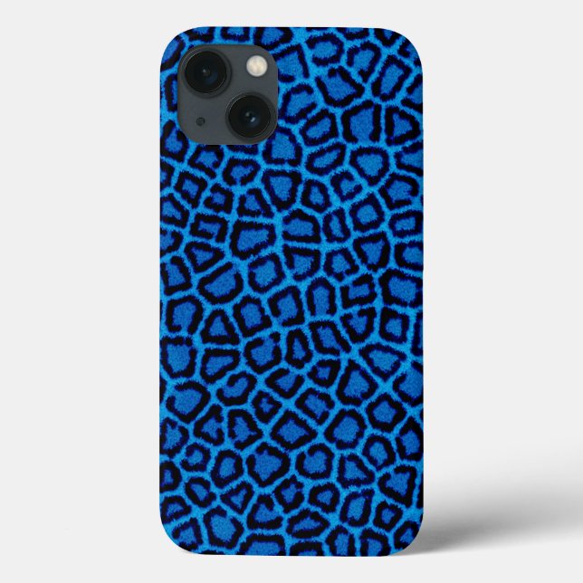 Blue Leopard Print Case-Mate iPhone Case (Back)