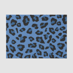 Blue Leopard Print Tissue Paper