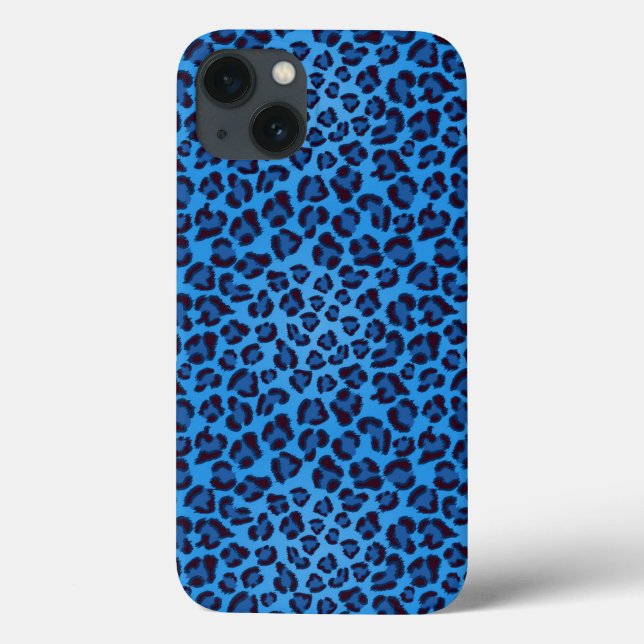 blue leopard texture pattern Case-Mate iPhone case (Back)