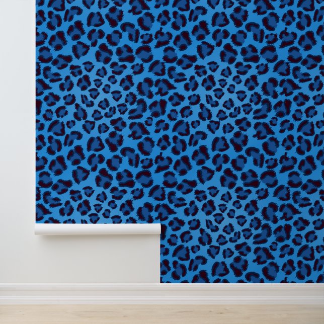 blue leopard texture pattern wallpaper (Application)