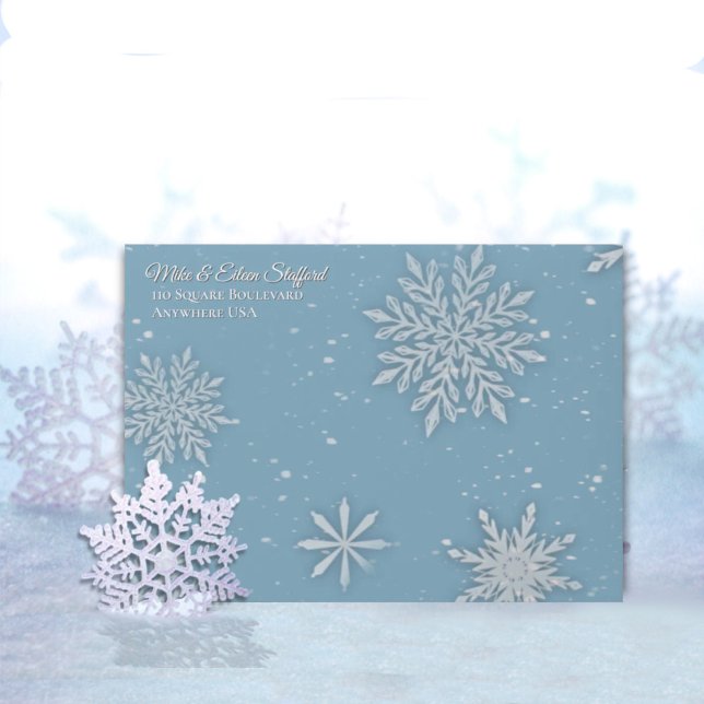 Blue Let it Snow Envelope (Creator Uploaded)