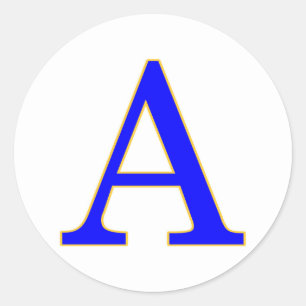 Blue Letter A  Sticker