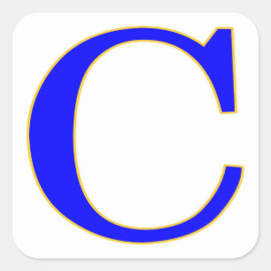 Blue Letter C  Sticker