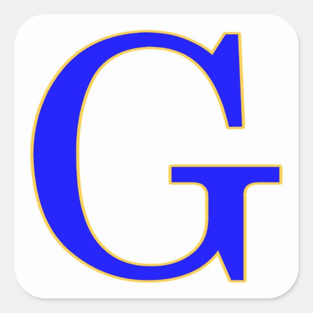 Blue Letter G Sticker (Front)