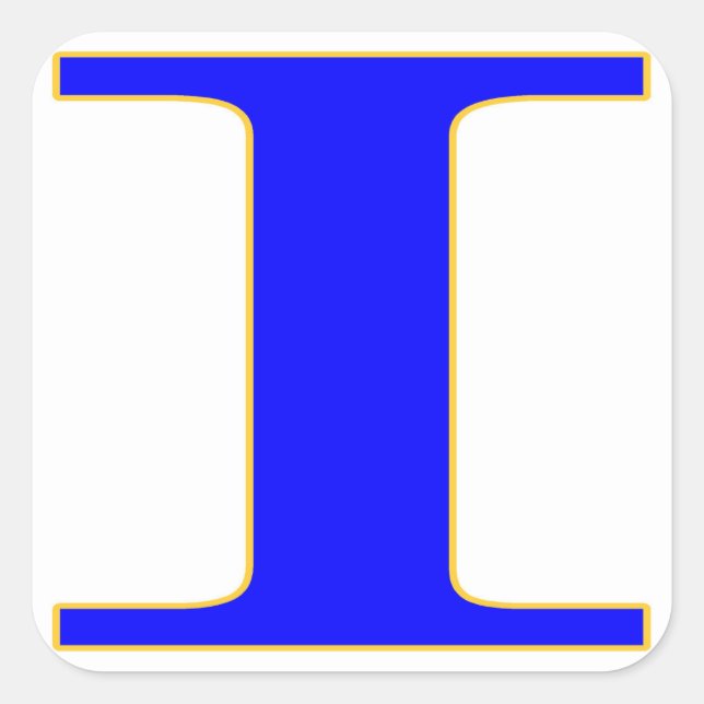Blue Letter I Sticker (Front)
