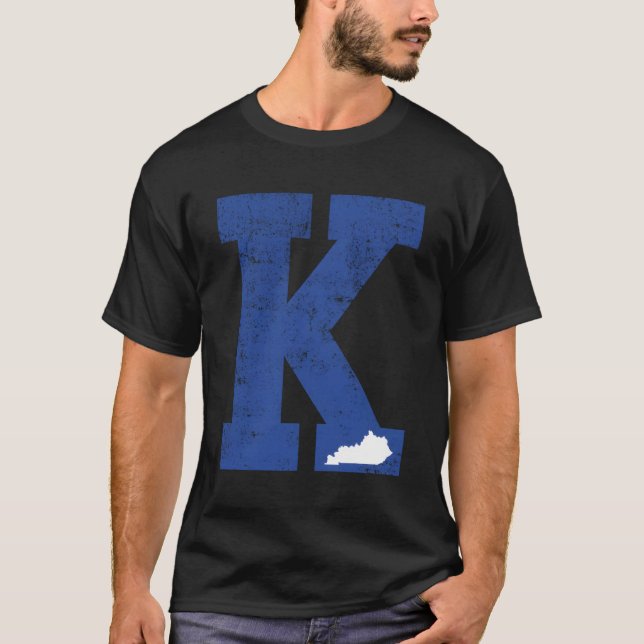Blue Letter K Kentucky T-Shirt (Front)