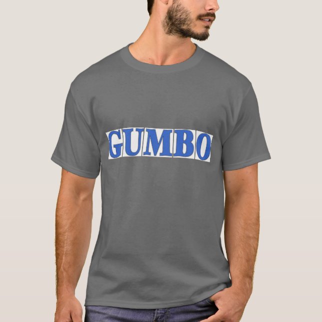 Blue Letter Tiles, GUMBO Long Sleeve T-Shirt (Front)