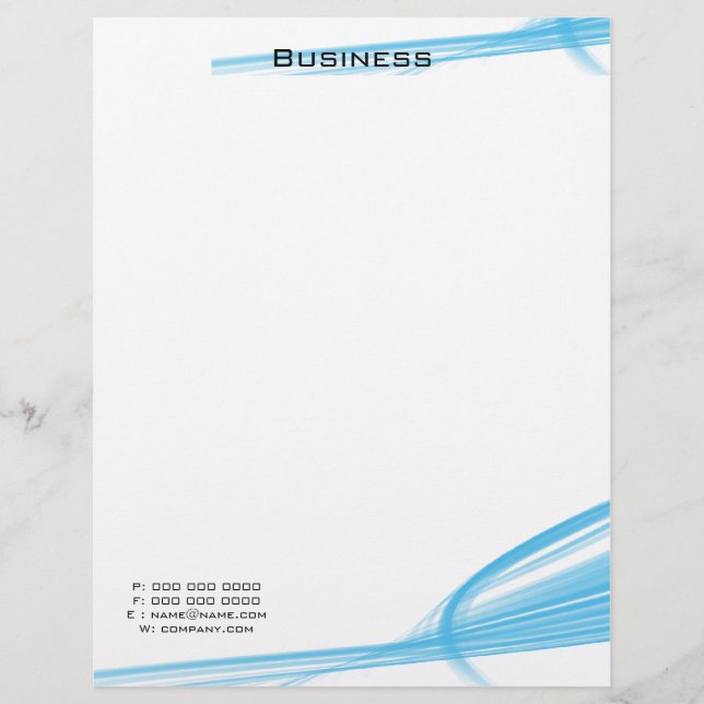 blue letterhead design (Front)