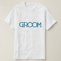 Blue Lettering "Groom" | Wedding Party