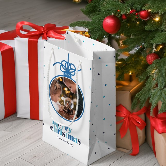 Blue Letters Ornament Photo  Small Gift Bag (Creator Uploaded)