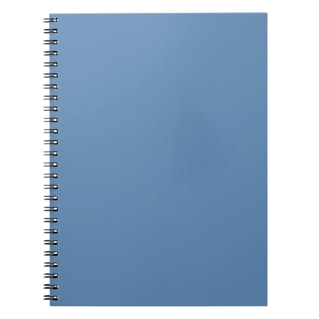 Blue Lichen Solid Colour Print, Light Blue Grey Notebook (Front)