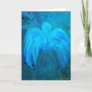 Blue Light Angel Greeting Card