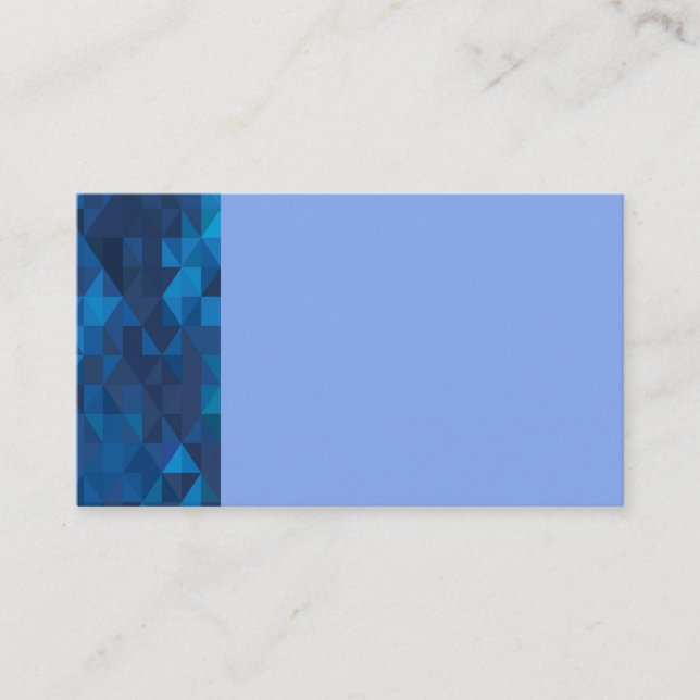 Blue/ Light Blue Geometric Prism Business Cards (Front)