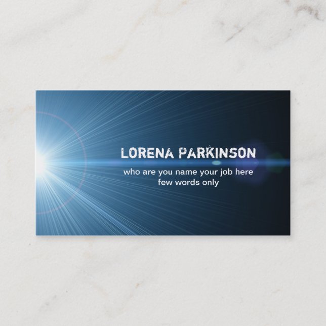 blue light business card (Front)