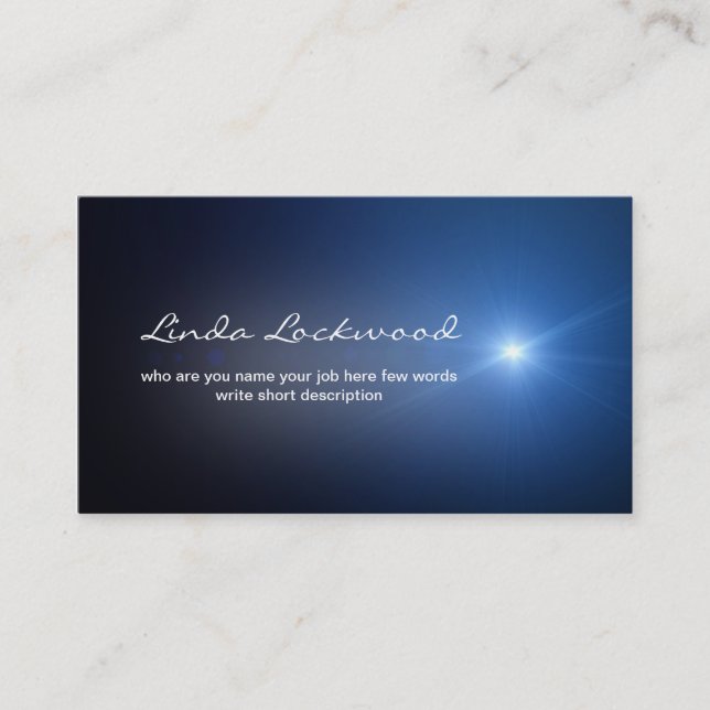 blue light business card (Front)