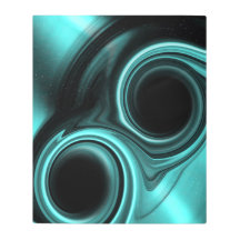 Blue Light Colliding Blackholes Metal Wall Art