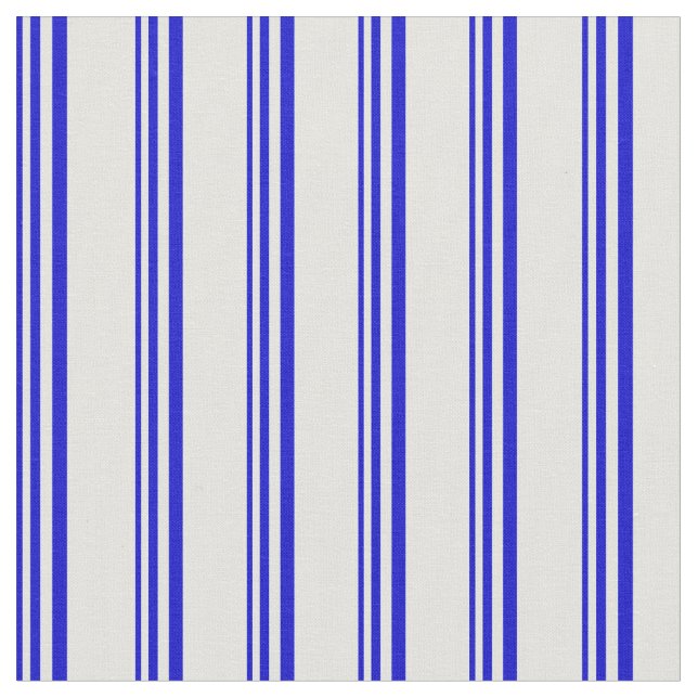 Blue & Light Cyan Coloured Striped Pattern Fabric (Close Up)