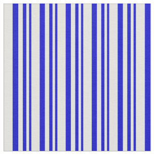 Blue & Light Cyan Coloured Striped Pattern Fabric