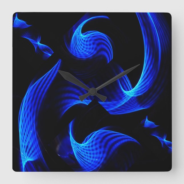 Blue Light Extravaganza Wall Clock (Front)
