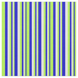 Blue, Light Green, and White Coloured Lines Fabric