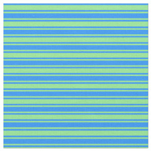 Blue & Light Green Lined Pattern Fabric
