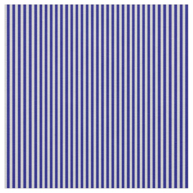 Blue & Light Grey Coloured Lines/Stripes Pattern Fabric (Close Up)