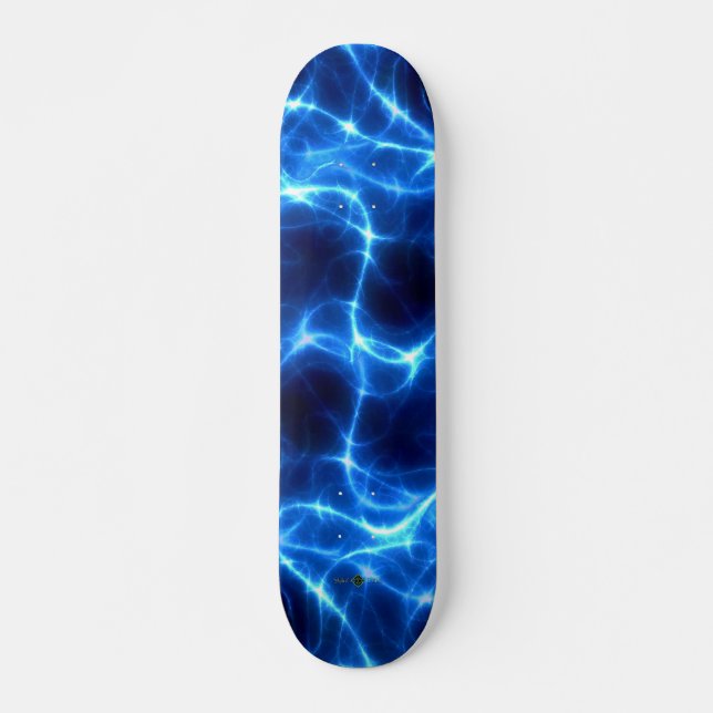 Blue Light Streams Skateboard (Front)