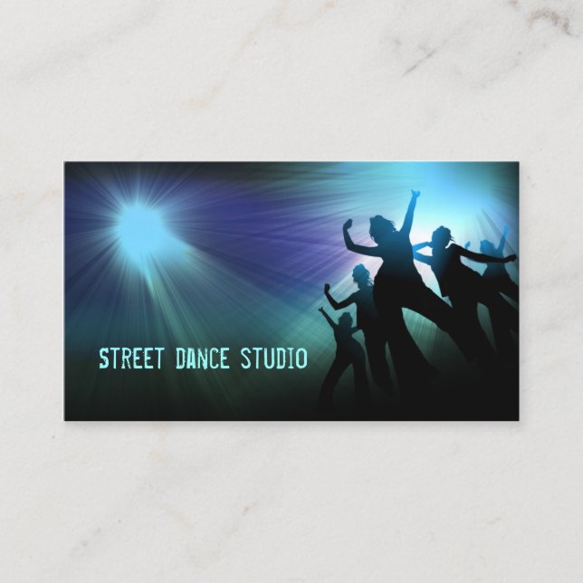 Blue Light Street Dance Studio Business Card (Front)