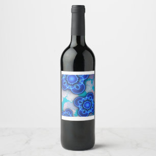 Blue light wine label