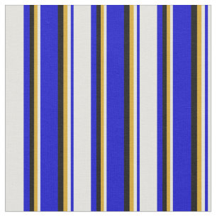 Blue, Light Yellow, Goldenrod, and Black Coloured Fabric