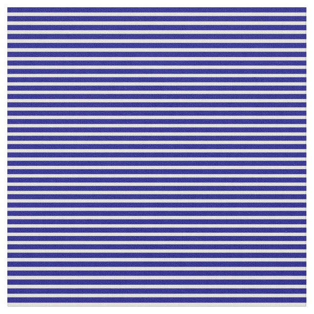 Blue & Light Yellow Stripes/Lines Pattern Fabric (Close Up)