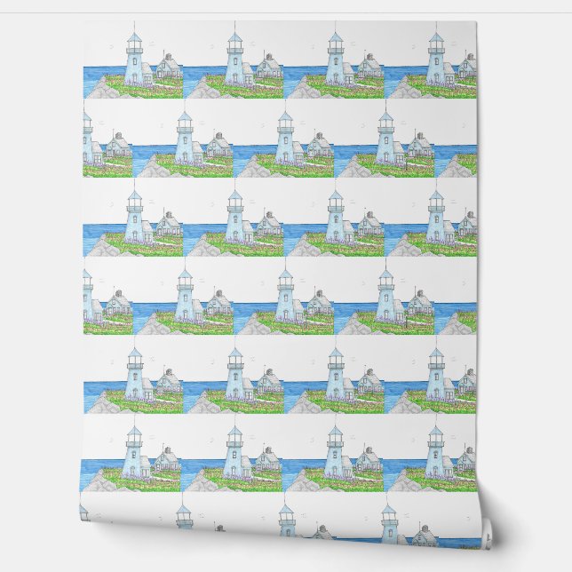 Blue Lighthouse  Wallpaper (Unrolling)