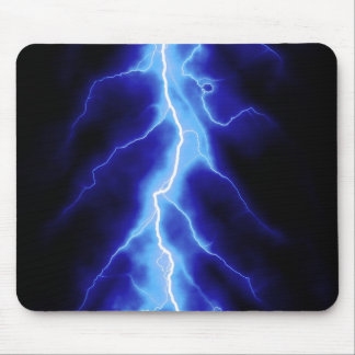 blue lightning bolt mouse pad