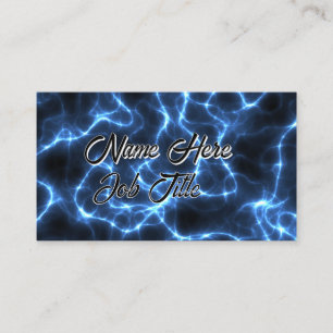Blue Lightning Customisable Business Card