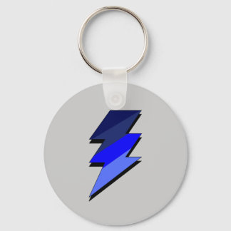 Blue Lightning Thunder Bolt Key Ring