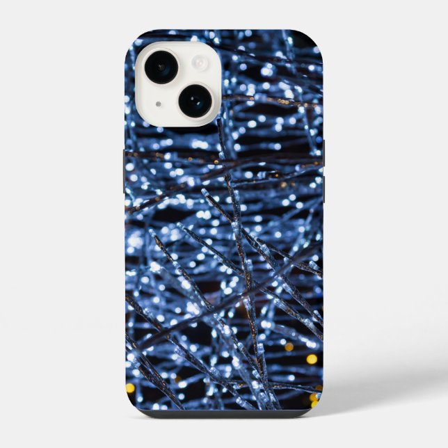 Blue Lights Abstract iPhone Case (Back)