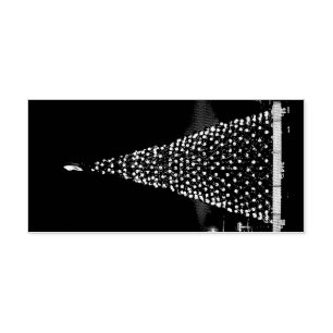 Blue lights Christmas tree Self-inking Stamp