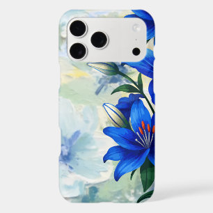 Blue Lily Floral Phone Case