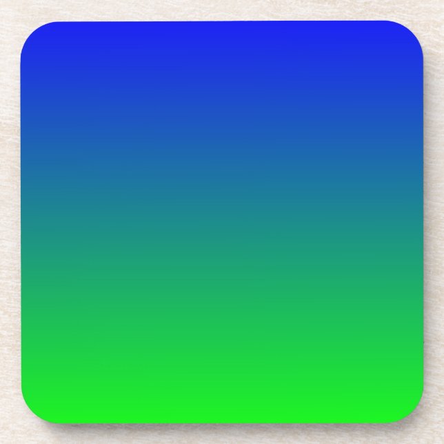 Blue Lime Gradient Coaster (Front)