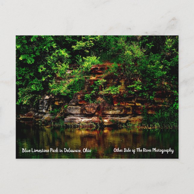 Blue Limestone Park Delaware, Ohio Postcard (Front)