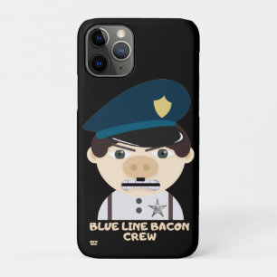 "BLUE LINE BACON CREW" funny police       Case-Mate iPhone Case
