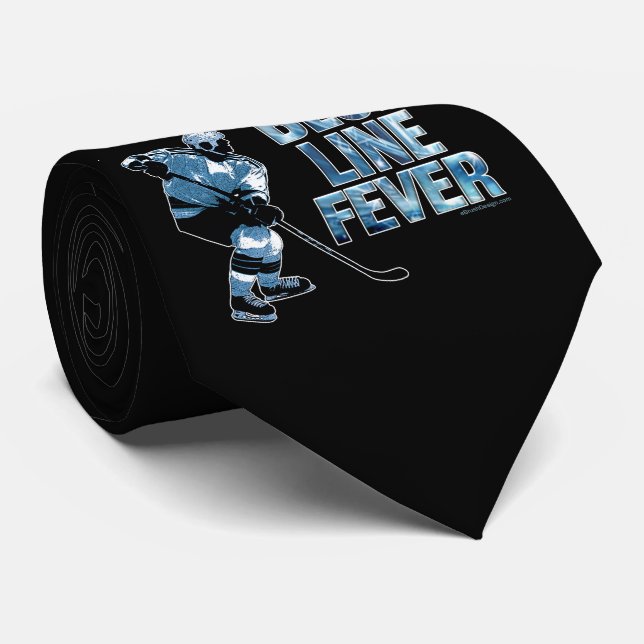 Blue Line Fever (Hockey) Neck Tie (Rolled)