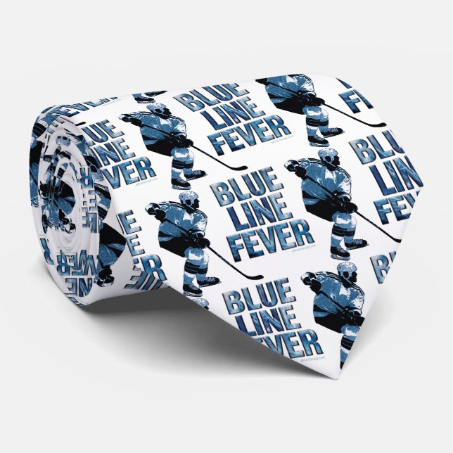 Blue Line Fever (Hockey) Tie (Rolled)