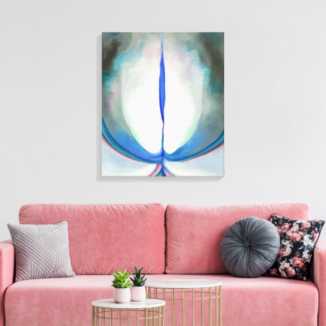 Blue Line | Georgia O'Keeffe | Canvas Print (Insitu(LivingRoom))
