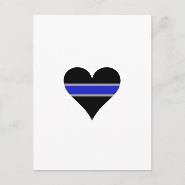 Blue line heart postcard (Front)